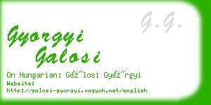 gyorgyi galosi business card